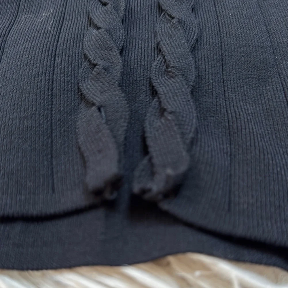 Jones Wear Ribbed Open Cardigan 💗 Black - Picture 11 of 13